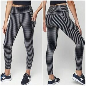 Athleta Contender 7/8 Striped Leggings